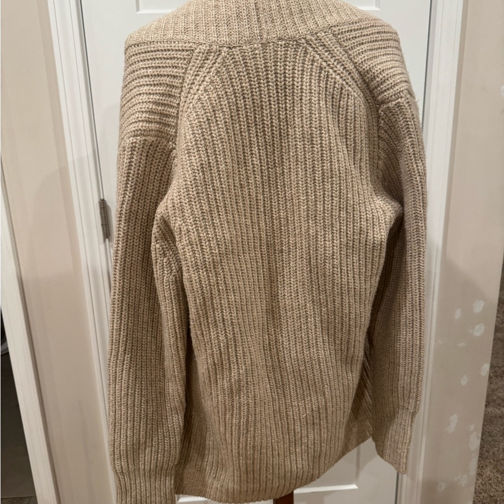 J.Crew 100% Lambswool Shawl Collar Open Cardigan Size XL - Picture 3 of 4